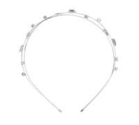 HOMSFOU Diadema de Aleación Estrella Doble Capa y Gemas de Imitación, Accesorio Cabello de Novia, Tocado Elegante para Bodas, Fiestas y Graduaciones, Joyas Pelo Mujer