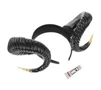 HOMSFOU Diadema de Cuernos Grandes de Oveja Negra para Halloween, Accesorio de Cosplay Cómodo y Creativo para Niñas en Fiestas y Representaciones Escénicas