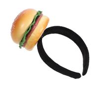 HOMSFOU Diadema de Hamburguesa de Esponja Divertida, Tamaño Compacto, Color Brillante para Disfraz, Fiesta y Cosplay, Accesorio Ligero y Cómodo para Cuidado del Cabello