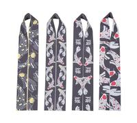 HOMSFOU Diadema Japonesa de Samurái para 4 Piezas, Bandana Deportiva de Karate Tejido Absorbente de Sudor, Diseño Ajustable, Accesorio para Cosplay Ninja y Fiestas Temáticas