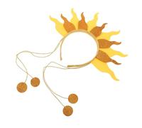 HOMSFOU Diadema Luminosa con Diseño de Llama y Sol para Fiestas Festivas, Ligera y Fácil de Peinar, Accesorios Cabello para Niños y Adultos en Halloween