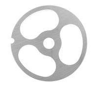 HOMSFOU Disco de Acero Inoxidable para Picadora de Carne Embutidora de Salchichas, Placa de Corte 3 Agujeros Grande, Accesorio Compatible para Picadora Manual, Herramienta para Hacer