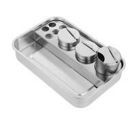 HOMSFOU Diseño Preciso de Acero Inoxidable 304 Gran Capacidad Bandeja Rectangular Adecuado para Procedimientos Médicos y Cuidado en Casa