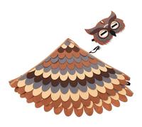 HOMSFOU Disfraz de Búho Plumas de Fieltro y Capa para en Celebraciones Temáticas y Actividades Familiares