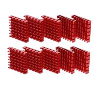 HOMSFOU Disipadores De Calor De Aluminio para Radiador, Pieza Térmica 25x25x5 Mm, 10 Unidades, Enfriador para CPU y Gpu, Uso Computadoras, Color Rojo Oxidado