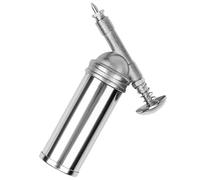 HOMSFOU Engrasador Manual Resorte para Ingreso Estable de Aceite Boquilla de Grasa de 80cc de Aleación Plata y Buen Sellado para Reparación de Vehículos