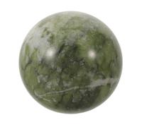 HOMSFOU Esfera de Cristal de Jade Verde Natural Pulida 4-5 Cm para Decoración del Hogar y Oficina, Adorno Feng Shui Energético para Atraer Abundancia y Armonizar Espacios