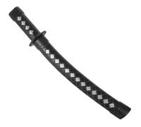 HOMSFOU Espada Samurái de Plástico Negra para Cosplay y Fiesta | Accesorio Portátil Japonés, Seguro y Fácil de Sostener, para Cumpleaños y Disfraces Divertidos