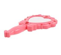 HOMSFOU Espejo Pequeño de Mano Luz Led, Juguete de Espejo para Niñas, Diseño Corazón Compacto, Adecuado para Fiestas y Cumpleaños, Obsequio Festival sin Batería, Juguete Mágico para Niñas