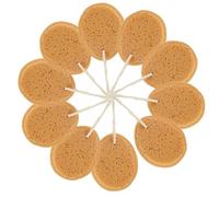 HOMSFOU Esponja de Ducha de Panal 10 Unidades Color Marrón para Adultos y Bebés, Esponja Exfoliante Corporal Natural para Baño y Masaje