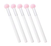 HOMSFOU Esponjas de Maquillaje Pequeñas 5 Pcs, Esponja Correctora de Polvo y Base, Cabezal Redondo, Color Rosa Mango Claro, Herramienta para Aplicación de Cosméticos y Corrector