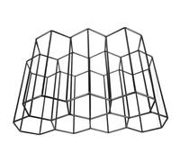 HOMSFOU Estantería para Botellas de Vino Estructura Metálica Negra de 7 Espacios, Soporte Resistente para Sala de Estar y Barra, Diseño Compacto y Funcional