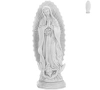HOMSFOU Estatua De La Virgen María Escultura Religiosa De Resina para Decoración del Hogar Oficina Y Espacios Pequeños 7.48X2.95X2.44In Figura Católica Compacta