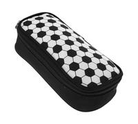 HOMSFOU Estuche de Lápices Fútbol para Adolescentes con Gran Capacidad Diseño Deportivo Material Poliéster Resistente Bolsa Escolar con Cierre para Organización Rápida y Almacenamiento