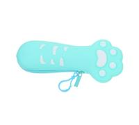 HOMSFOU Estuche para lápices con Pata de Gato papelería Japonesa lápiz de Dibujo papelería estética Cuenta de lápiz sostenedor de la Pluma Individual Gel de sílice Green