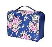 HOMSFOU Estuche para Lápices de Dibujo Compartimentos Bolsa de Papelería de Gran Capacidad Asa para Guardar Obras de Arte y Útiles Escolares