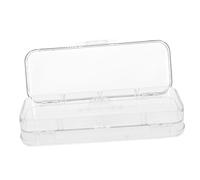 HOMSFOU Estuche para Lápices Grande Capacidad Doble Organizador Portátil Abs Resistente para Papelería Escolar y Oficina Transparente