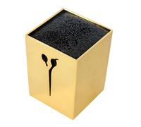 HOMSFOU Estuche para Tijeras de Peluquería, Portaherramientas Dorado Almacenamiento de Tijeras y Flexible para Hogar y Tienda, ABS Pet