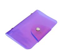 HOMSFOU Estuche Rectangular Púrpura para Placas de Estampado de Uñas 20 Ranuras, Compacto y Organizado para Nail Art Profesional y Aficionados