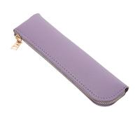 HOMSFOU Estuche y Estuche Bolsa De Lápiz Bolsa De Papelería De Gran Capacidad as De Lápiz Multifunción para Lápices De Lápices Caja De Lápiz Portátil Púrpura Cuero PU