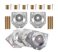 HOMSFOU Extensores de Patas para Muebles 6 Juegos con Tornillos y Tuercas Placas Metálicas Biseladas 70X67X12 MM Elevadores para Sofá Mesa y Taburetes Accesorios para Montaje y