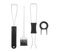 HOMSFOU Extractor de Teclas de Metal Ergonómico para Teclado Mecánico, Kit de Desmontaje 4 Piezas con Cepillo de Limpieza, Herramienta para Quitar Interruptores, Accesorios
