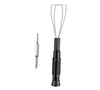 HOMSFOU Extractor De Teclas para Teclado Mecánico Portátil, Herramienta De Clip 3 1, Compacto y Ligero, Uso para Limpieza y Mantenimiento, Color Metálico
