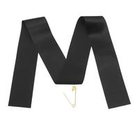 HOMSFOU Faja de Tela Negra para Bricolaje Alfiler, Banda Multifunción para Bodas, Graduaciones y Cumpleaños, Accesorio Decorativo Reutilizable para Fiestas, 1 Pieza