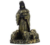 HOMSFOU Figura Católica Modelo de Pastor de Resina Negra para Mesa