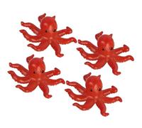 HOMSFOU Figuras de Pulpo en Miniatura, 4 Piezas de Plástico Duradero, Decoración para Mesa y Accesorios Cognitivos Marinos