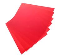 HOMSFOU Filtros de Geles para Iluminación Fotográfica y Estudio, Láminas de PVC Transparentes y Rojas, 6 Piezas, Uso Versátil para Corrección de Color y Aprendizaje Visual