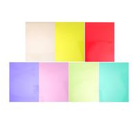 HOMSFOU Filtros de Lectura para Estudiantes, Láminas de Pvc 42x29.7cm, 7 Hojas para Mejorar Concentración y Aliviar Estrés Visual en Lectura y Actividades