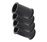 HOMSFOU Funda De Goma Para Micrófono Anticorrosión y Antigolpes, Tamaño, Color Negro, 4 Piezas Para Micrófono De Entrevista y Grabación Profesional