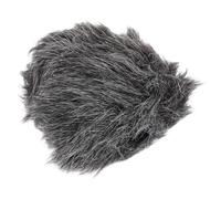 HOMSFOU Funda Protectora De Micrófono De Felpa Suave y Gruesa Para Profesionales, Diseño Ajustable, Aislamiento Antiviento Para Grabación Interiores y Exteriores, Color Gris Oscuro