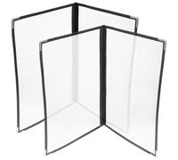 HOMSFOU Fundas Transparentes de Pvc para Menú de Restaurante, Carpetas de Hojas Sueltas 2 Páginas 4 Caras, Portadas de Menú Resistentes, Protección para Cartas de Recetas, Uso Profesional