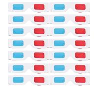 HOMSFOU Gafas 3D Anaglifo Rojo Azul de Cartón Tamaño Medio Pack 50 Unidades para Películas y Juegos 3D Ligeras y Portátiles para Cine Viajes y Uso Familiar