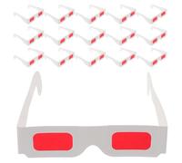 HOMSFOU Gafas de Papel 3D Rojas para Fiestas 100 Unidades Gafas de Visualización 3D para Cine y Cumpleaños Accesorios para Decoración y Fotomatón Eventos Escolares y Bodas