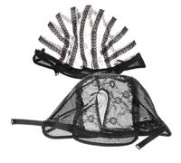 HOMSFOU Gorra de Peluca Elástica en Forma de U, Red de Encaje Transpirable, Accesorio para Peluquería, Pack 2 Unidades, Tamaño Ajustable para Mujer, Adecuado para Hacer Pelucas y Uso