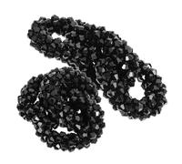 HOMSFOU Hebillas Decorativas para Zapatos Mujer y Niña, Clips de Cristal Negro Hechos a Mano, Accesorio para Bodas y Fiestas, 1 Par de Adornos Únicos para Calzado Elegante