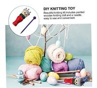 HOMSFOU Herramienta Madera para Lana y Hilo Tejedora Manual Portátil para Principiantes Kit de Muñeca Tricotin DIY para Pulseras y Accesorios Color Aleatorio Color Aleatorio