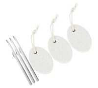 HOMSFOU Herramientas de Pedicura Portátil y Cómodo de Acero Inoxidable Juego de 3 Piedra Removedora de Callos para Pies para Cuidado Diario y Salón de Pedicura