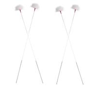 HOMSFOU Herramientas para Limpiar Oídos 4 Piezas Mango de Metal y Punta de Pluma, Palillos Portátiles para Eliminar Cerumen en Casa, Cuidado de Oído Seguro y Cómodo Color Aleatorio