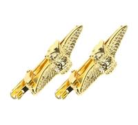 HOMSFOU Ideas Día del Padre Clip para Barra de Corbata Dorado de Aleación de Zinc para Hombres, Diseño Elegante y Funcional que Previene Resbalones en Reuniones de Negocios y Bodas, Pack