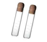 HOMSFOU Infusor de Té de Vidrio Transparente 2 Piezas para Hojas Sueltas Colador Tubular Reutilizable Herramienta para Filtrar Té Accesorio para Beber en Casa Filtro de Residuos