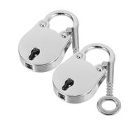 HOMSFOU Juego de 2 cerraduras pequeñas de metal para equipaje con llaves, duraderas para maleta y mochila de seguridad para viajes y almacenamiento