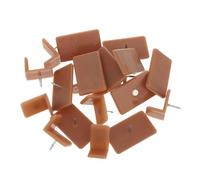 HOMSFOU Juego de 40 Piezas de Guías para Correderas de Cajones en Plástico Tachuelas Topes Rectangulares Forma de L 20 Piezas 31,7x12,7mm para Reparación y Deslizamiento Suave en Muebles