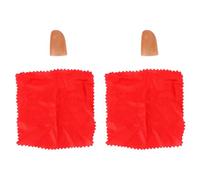 HOMSFOU Juego de Accesorios para Ilusionismo de Cerca, Pañuelos de Seda Que Desaparecen, 2 Bufandas 2 Dedales Falsos, Herramientas para Trucos y Espectáculo en Escenario
