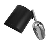 HOMSFOU Juego de Palas para Contenedores de Alimentos con Cuchara de Acero Inoxidable de 8 Pulgadas y Soporte Compacto para Hielo, Cereales y Frutos Secos, Adecuado para Cocina, Cafetería