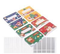 HOMSFOU Juego de Tarjetas de Rascar Navideñas de Dibujos Animados 160 Piezas Papel Grueso Ecológico Tarjetas para Raspar DIY Deseos Navideños Obsequio Infantil y Material para