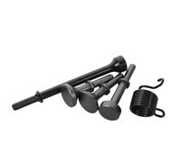 HOMSFOU Kit de 5 Cinceles Neumáticos de Acero para Martillo Neumático 150/190/250 Incluye 4 Cabezas Planas y Curvas y 1 Resorte de Retención Accesorios para Mantenimiento y Reparación